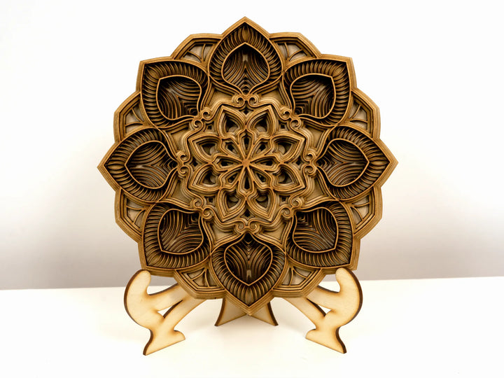 Boho Flower Wooden Mandala Wall Art