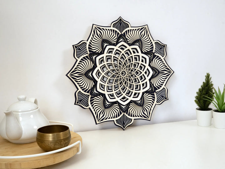 Flower Boho Wooden Mandala Wall Art