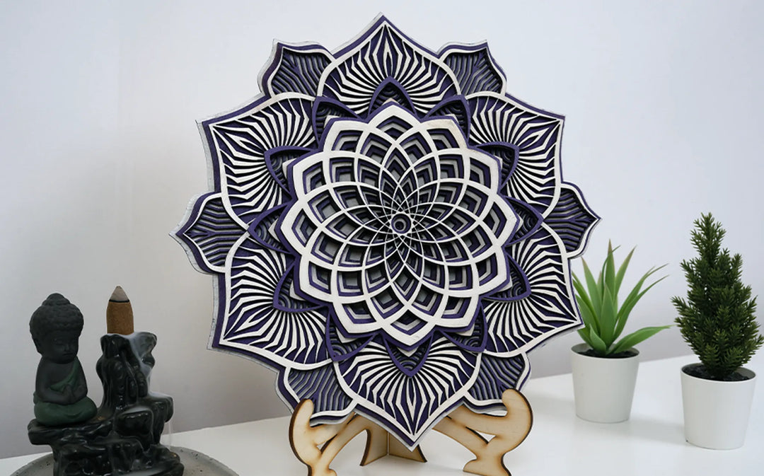 Flower Boho Wooden Mandala Wall Art