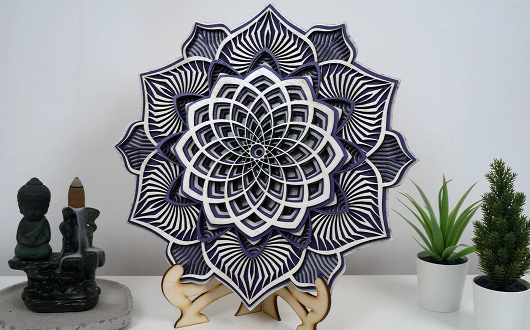 Flower Boho Wooden Mandala Wall Art
