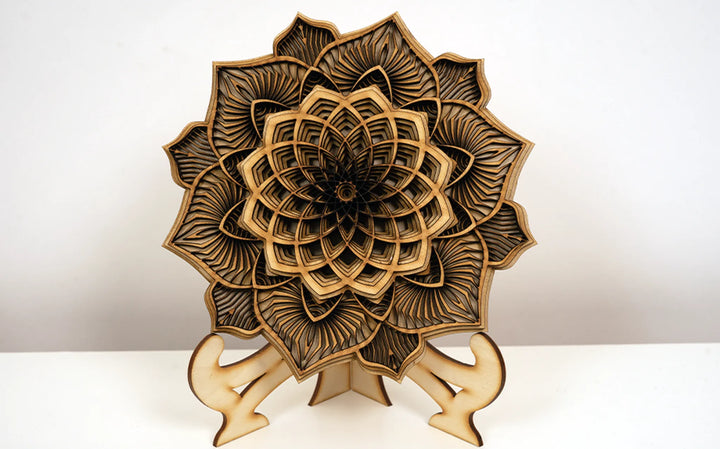 Flower Boho Wooden Mandala Wall Art