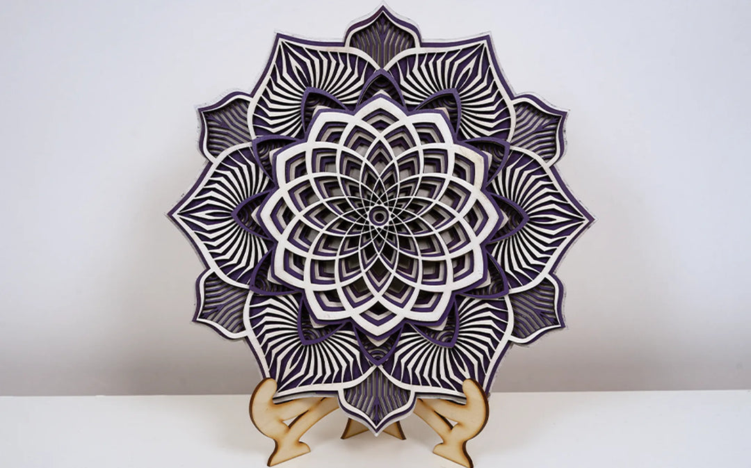 Flower Boho Wooden Mandala Wall Art