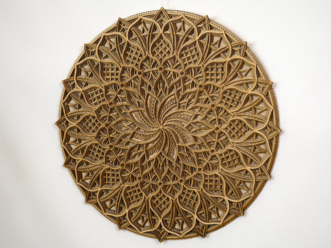 Boho Style Wooden Mandala Wall Art