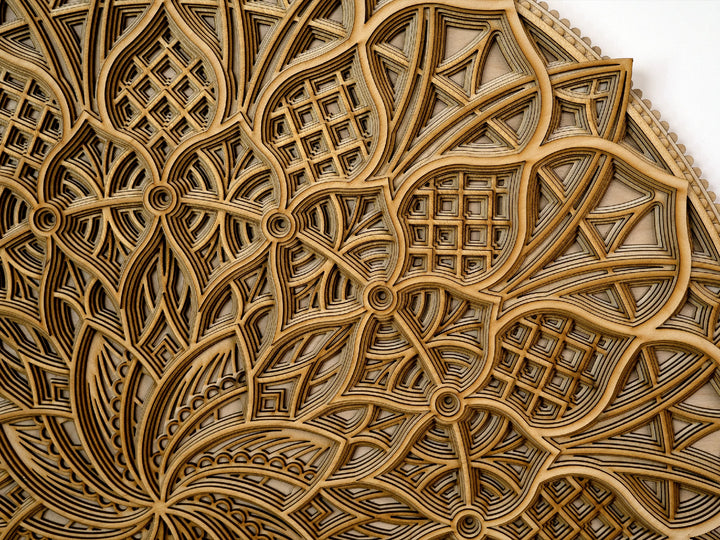 Boho Style Wooden Mandala Wall Art