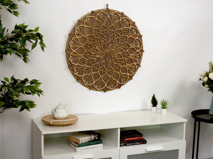 Boho Style Wooden Mandala Wall Art