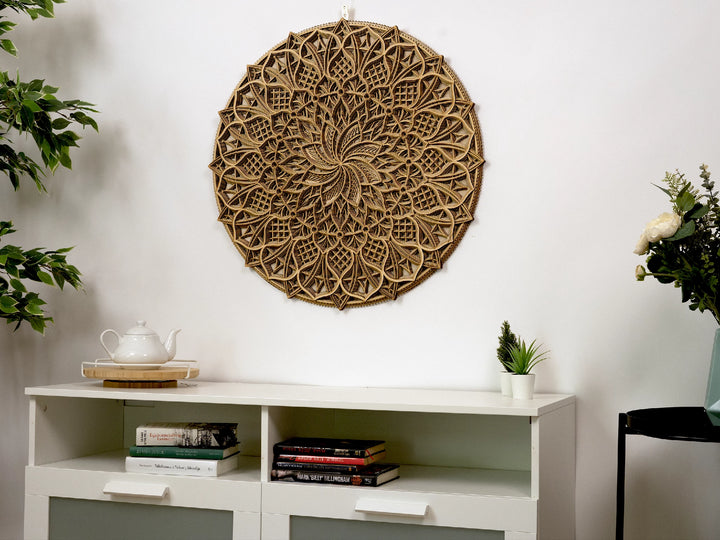 Boho Style Wooden Mandala Wall Art