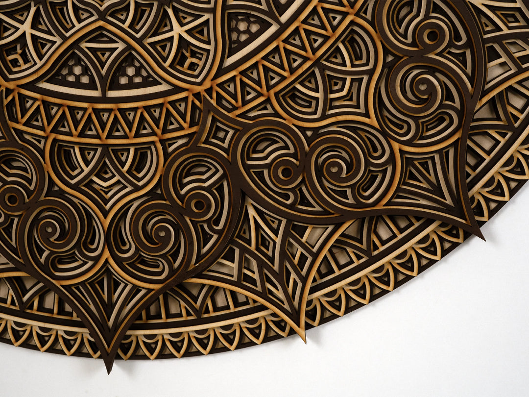 Boho Wooden Mandala Wall Decor
