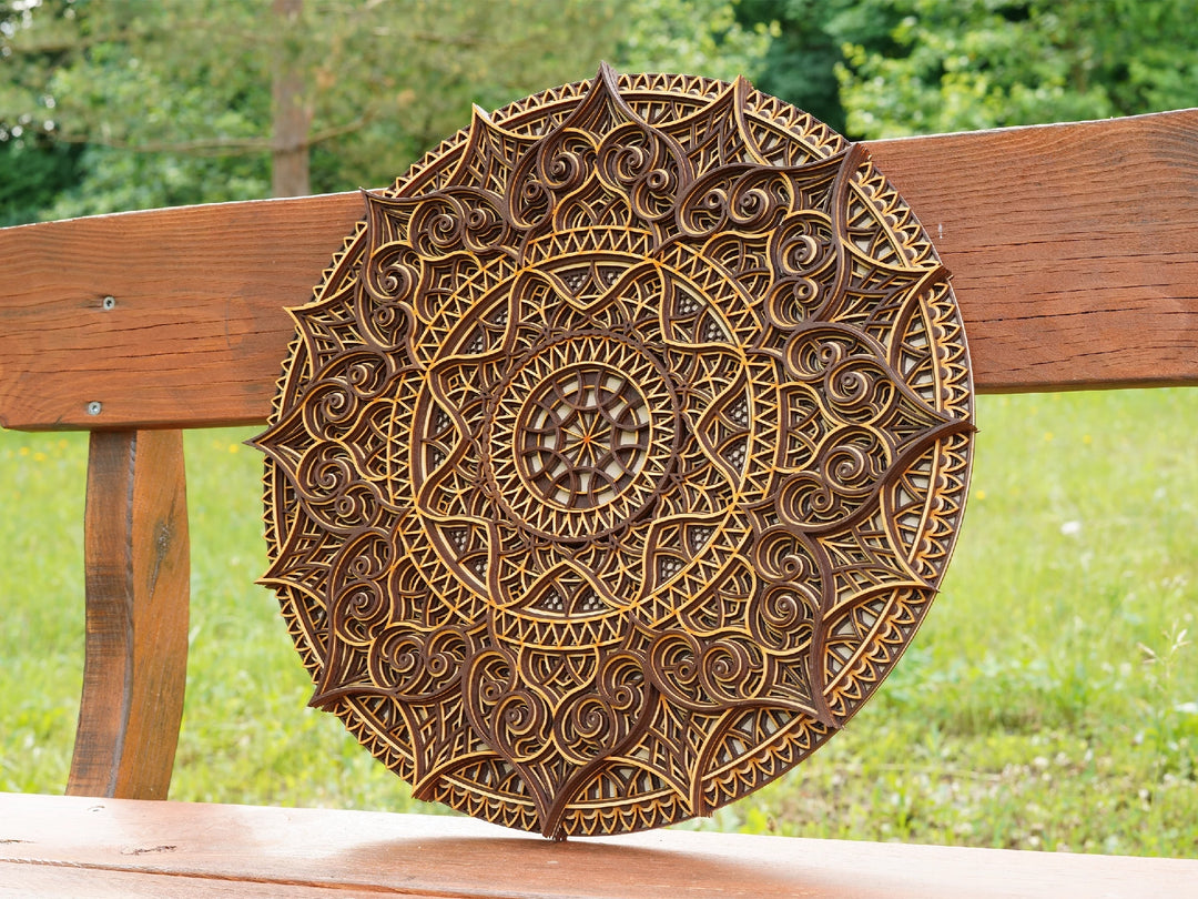 Boho Wooden Mandala Wall Decor