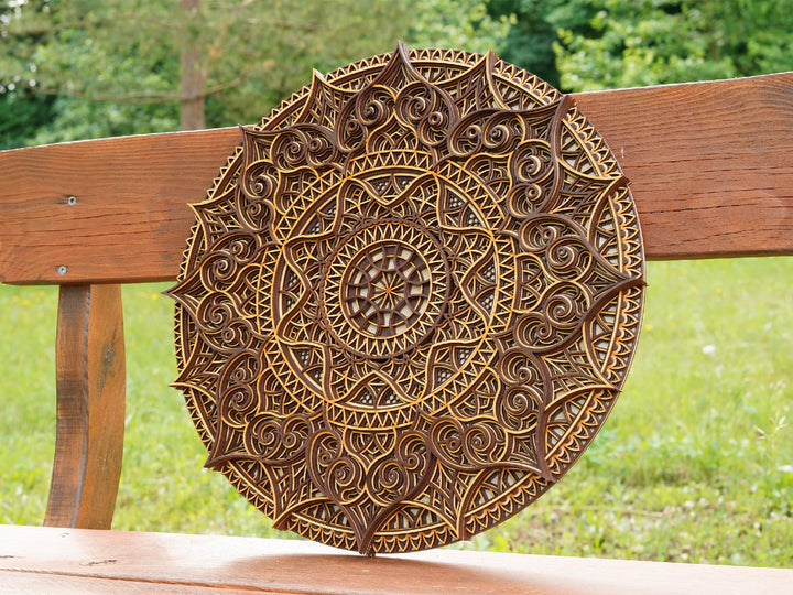 Boho Wooden Mandala Wall Decor