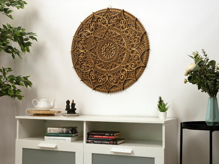 Boho Wooden Mandala Wall Decor