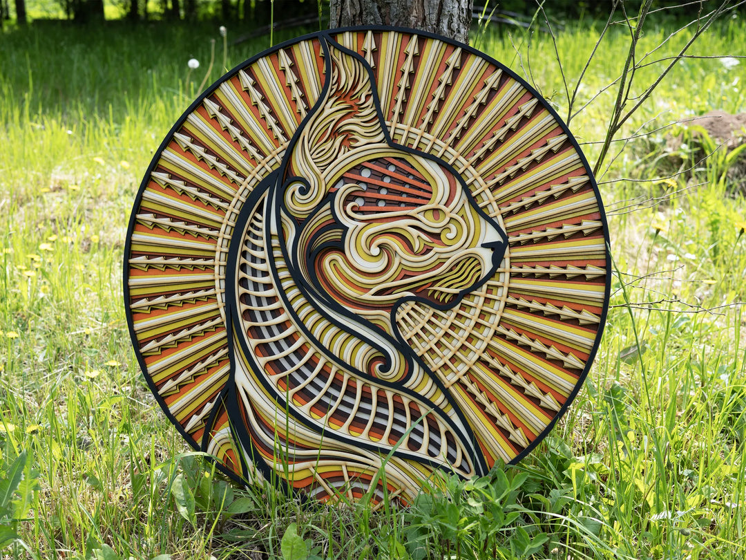 Sphynx Cat Mandala Wall Art