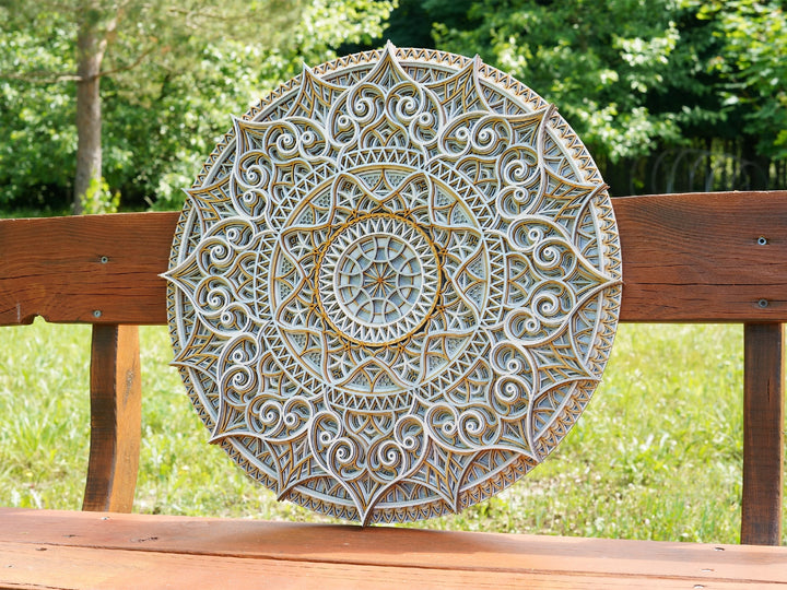 Boho Wooden Mandala Wall Decor