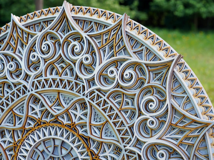 Boho Wooden Mandala Wall Decor