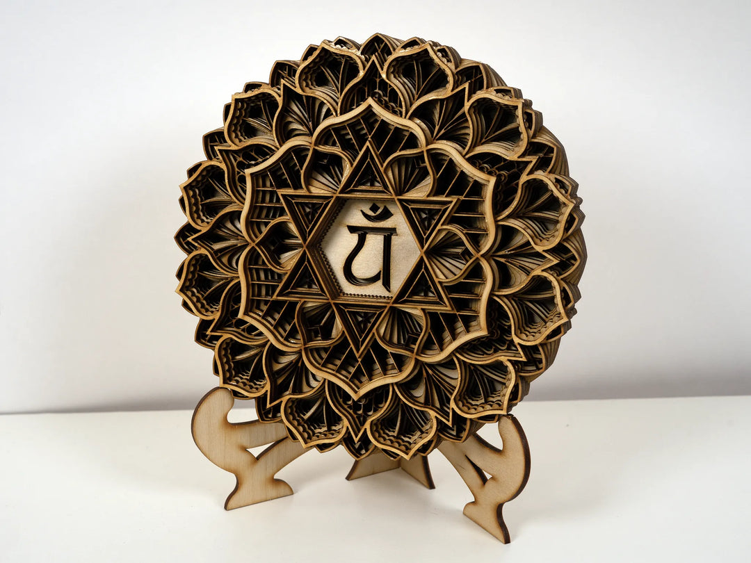 Heart Chakra Wooden Mandala Wall Art