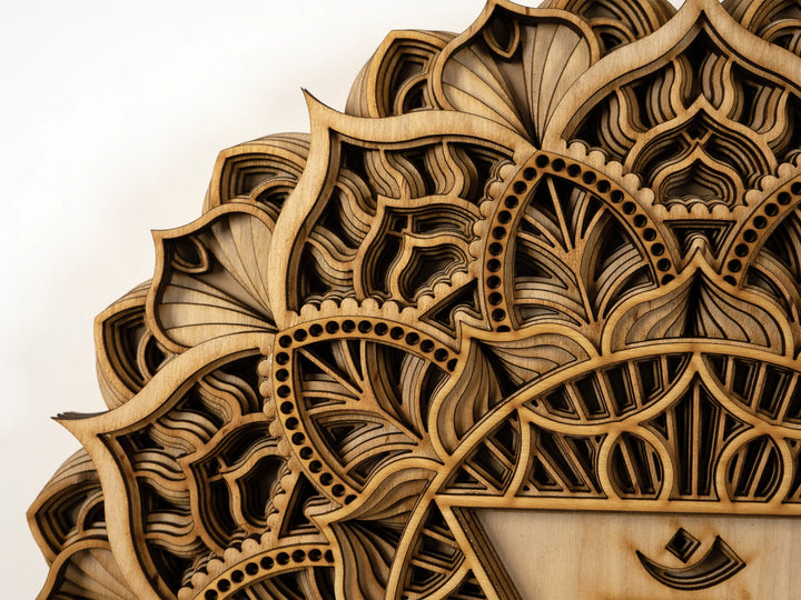 Solar Plexus Chakra Wooden Mandala Wall Art