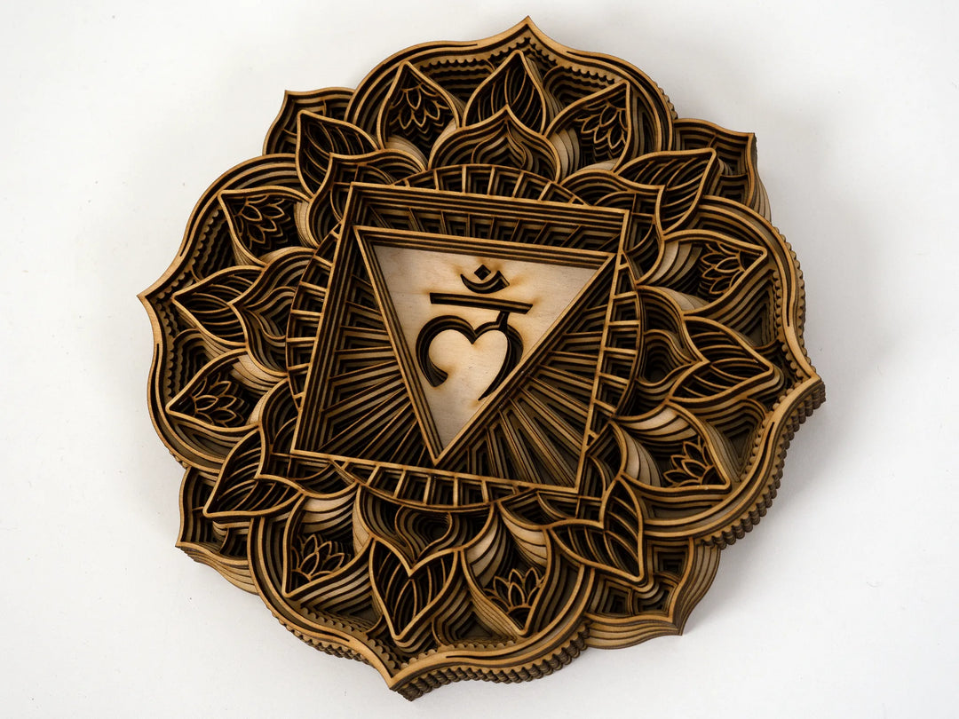 Root Chakra Wooden Mandala Wall Art