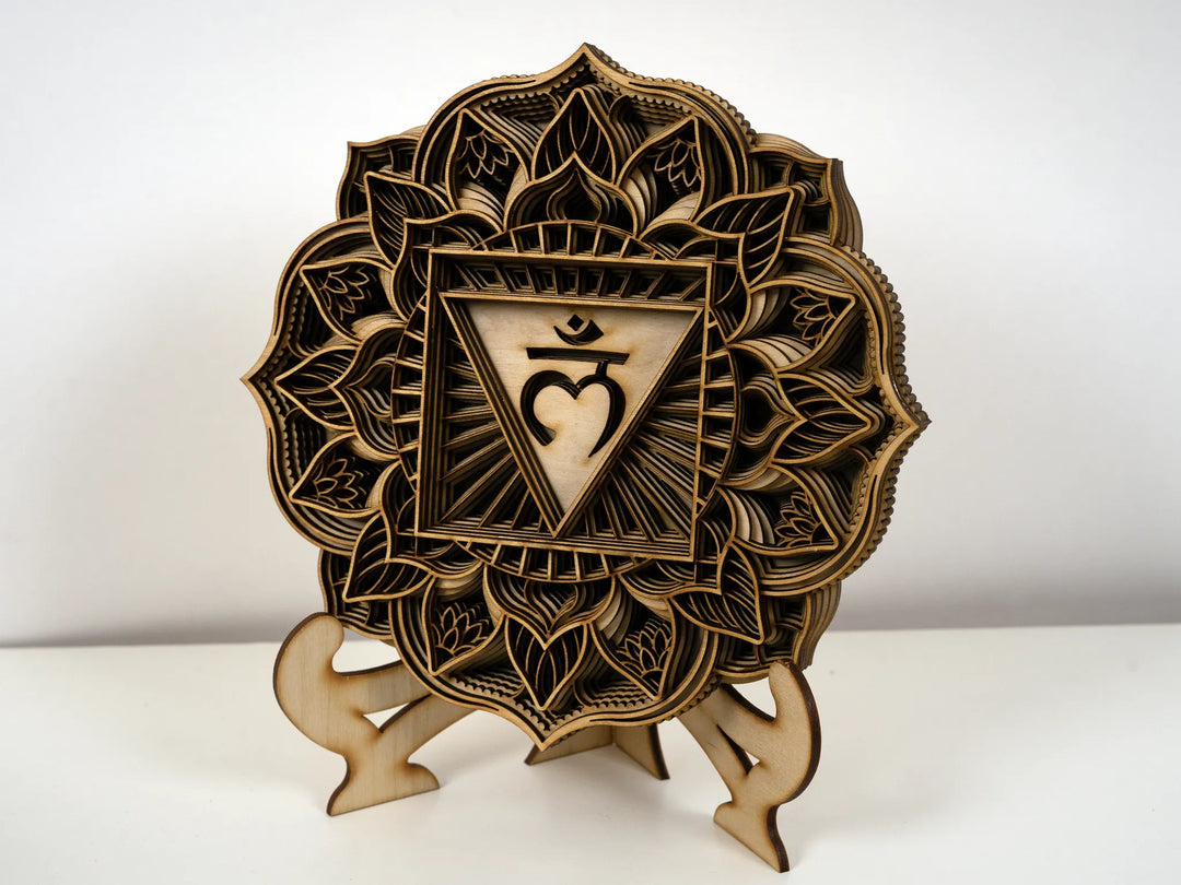 Root Chakra Wooden Mandala Wall Art