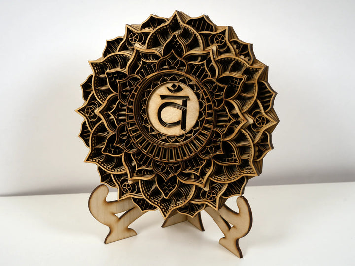 Sacral Chakra Wooden Mandala Wall Art