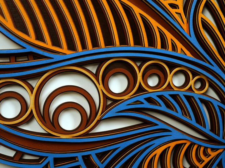 Lotus Petal Wooden Mandala Art