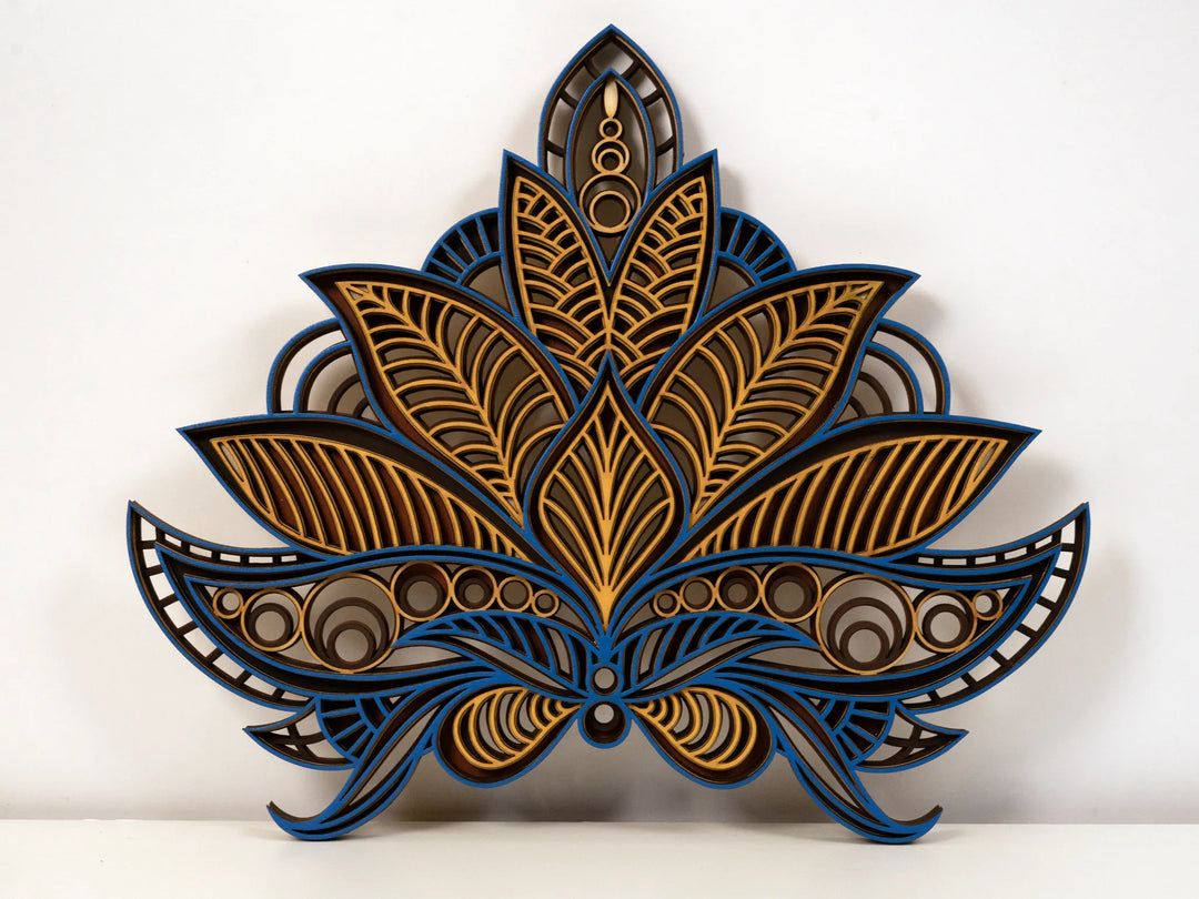 Lotus Petal Wooden Mandala Art