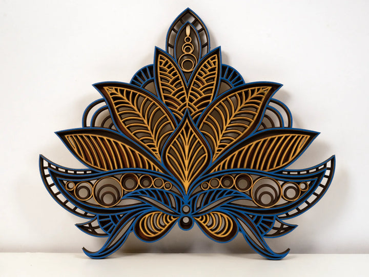 Lotus Petal Wooden Mandala Art