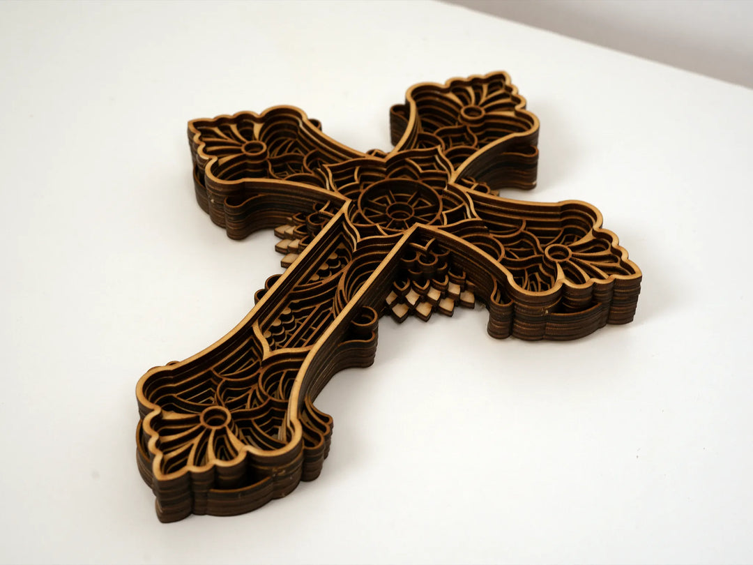 Wooden Christian Cross Wall Art