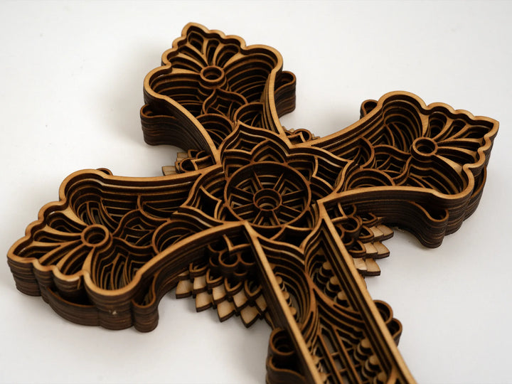 Wooden Christian Cross Wall Art
