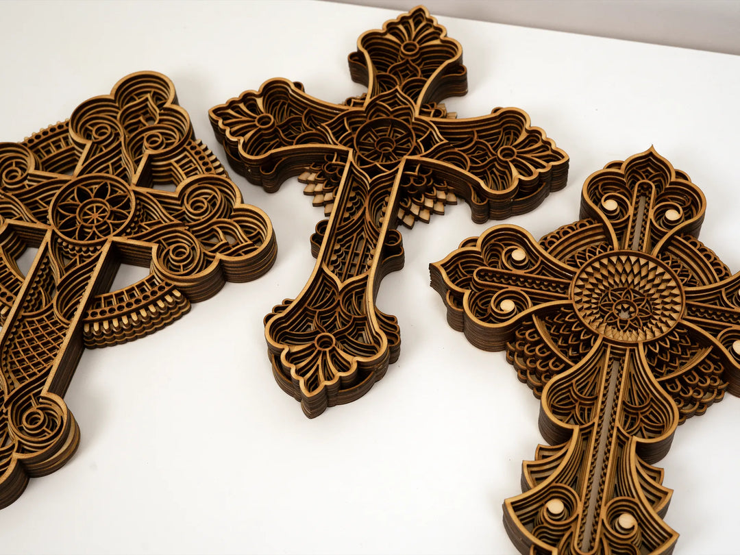 Wooden Christian Cross Wall Art
