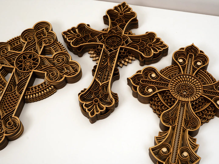 Wooden Christian Cross Wall Art