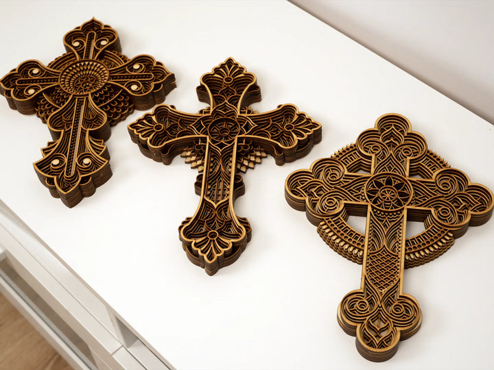 Wooden Christian Cross Wall Art