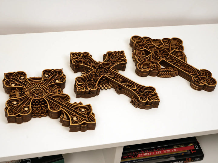 Wooden Christian Cross Wall Art