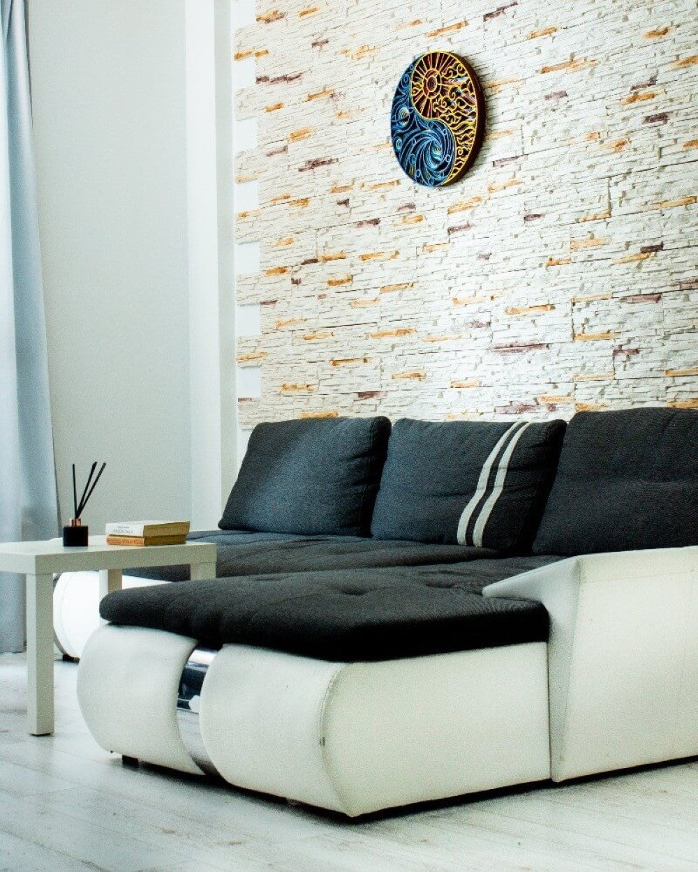 Yin Yang Mosaic Wooden Mandala Wall Art