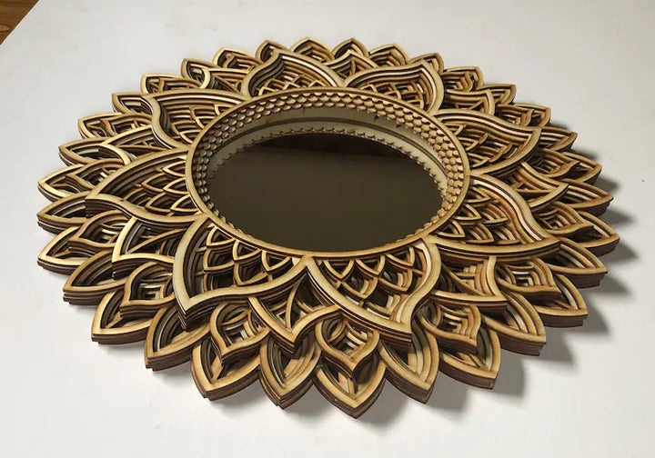 Boho Wooden Mirror Mandala