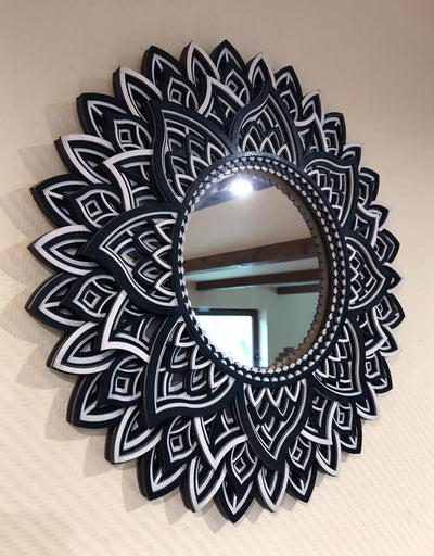 Boho Wooden Mirror Mandala