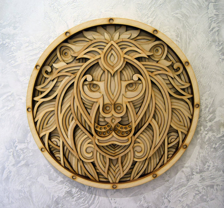 Wooden Lion Mandala