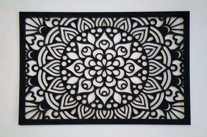 Illusion Mandala Rectangle Stencil