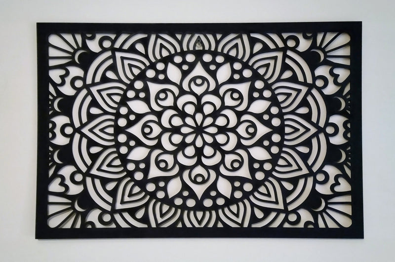 Illusion Mandala Rectangle Stencil