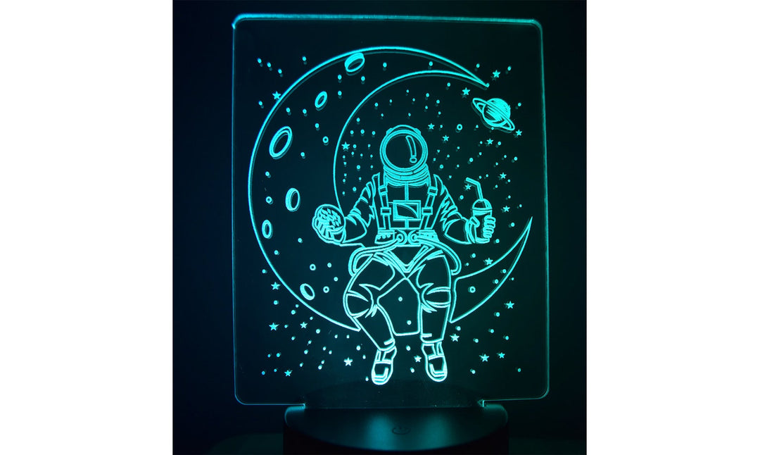 Astronaut LED Night Lamp | RGB 3D Acrylic Moon Light