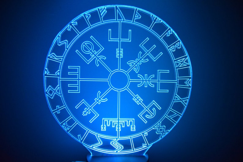 LED Night Lamp Viking Runes