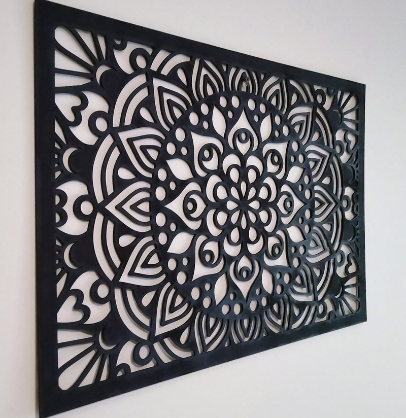 Illusion Mandala Rectangle Stencil