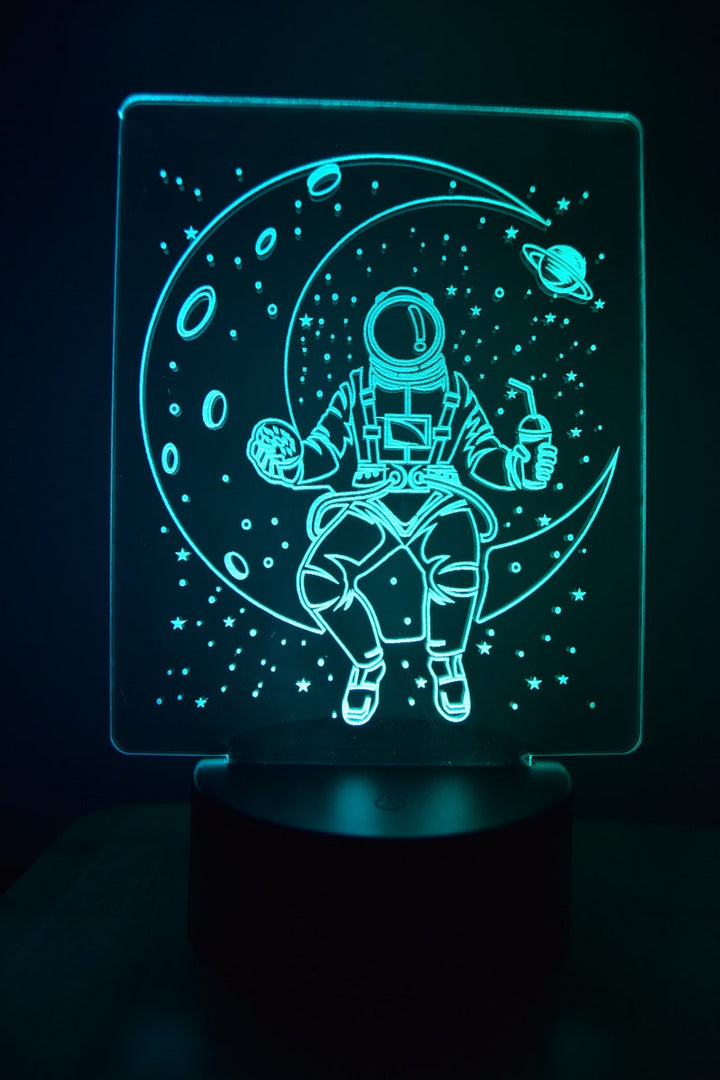 Astronaut LED Night Lamp | RGB 3D Acrylic Moon Light