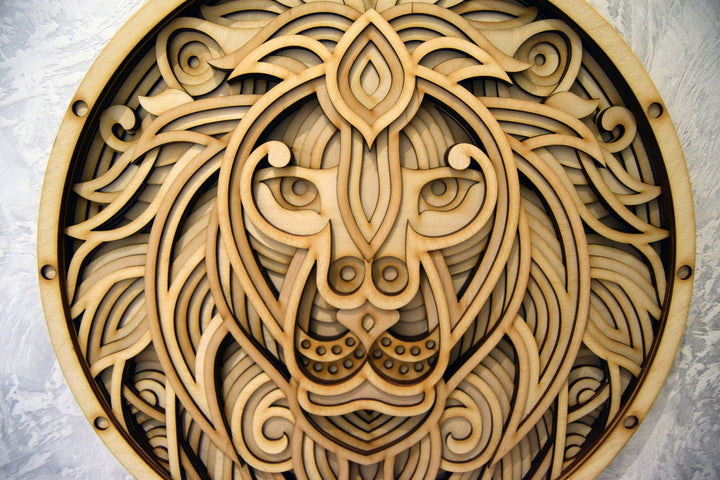 Wooden Lion Mandala