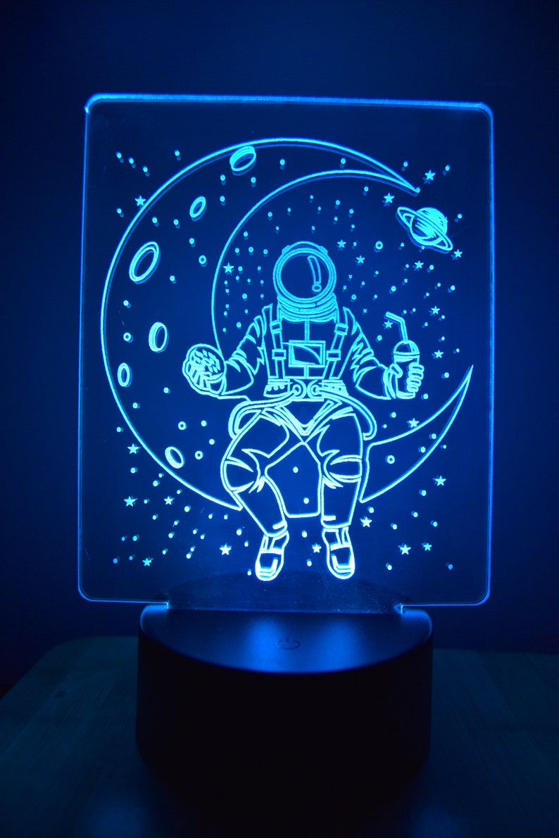 Astronaut LED Night Lamp | RGB 3D Acrylic Moon Light