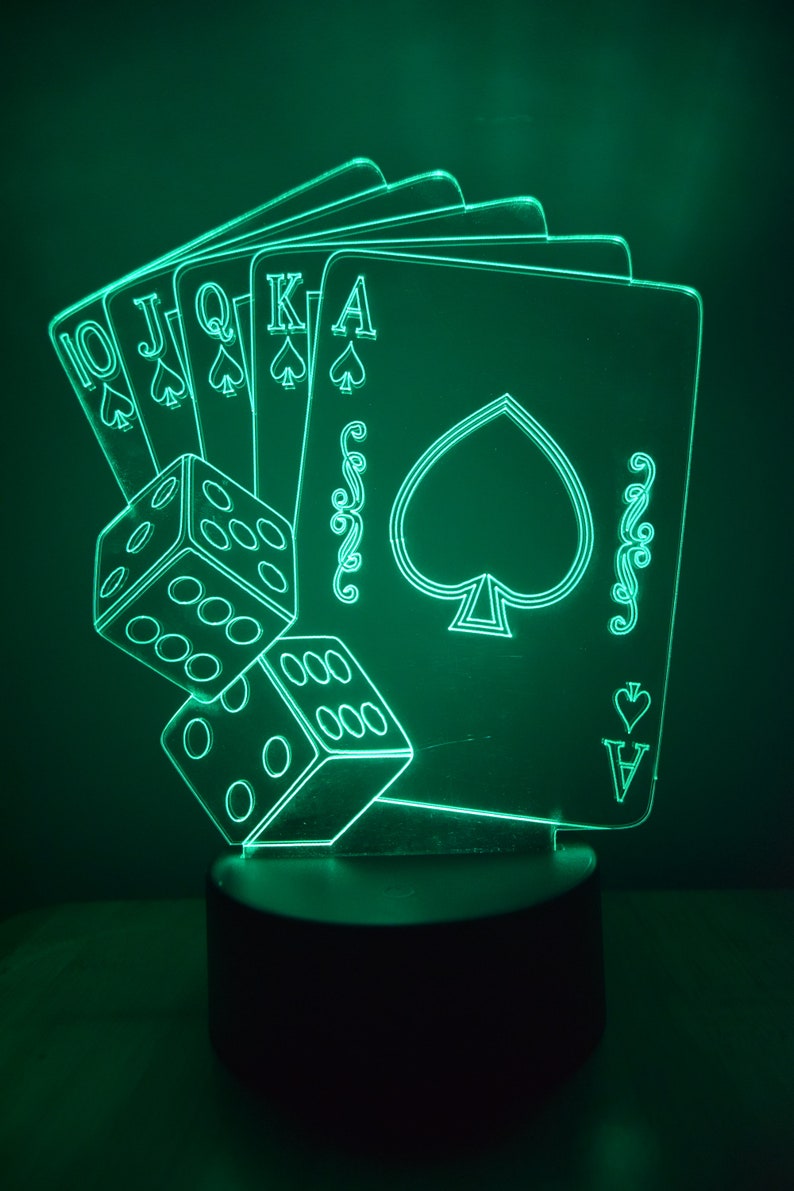 LED Night Lamp Poker Cards
