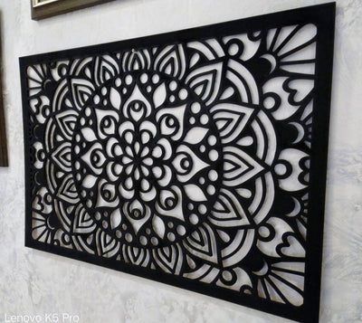 Illusion Mandala Rectangle Stencil