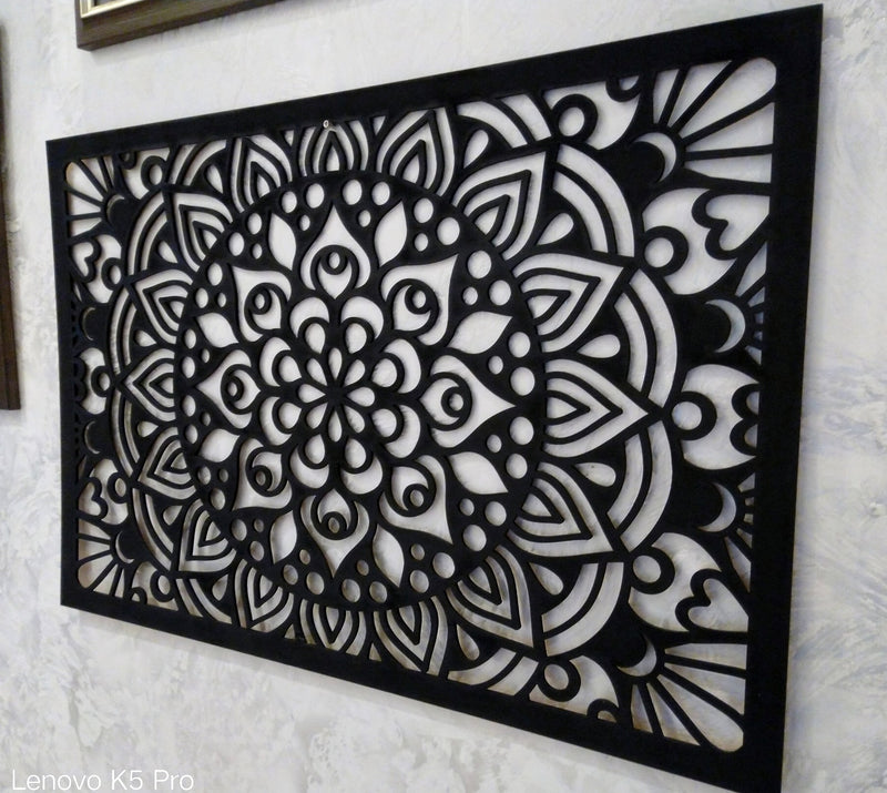 Illusion Mandala Rectangle Stencil