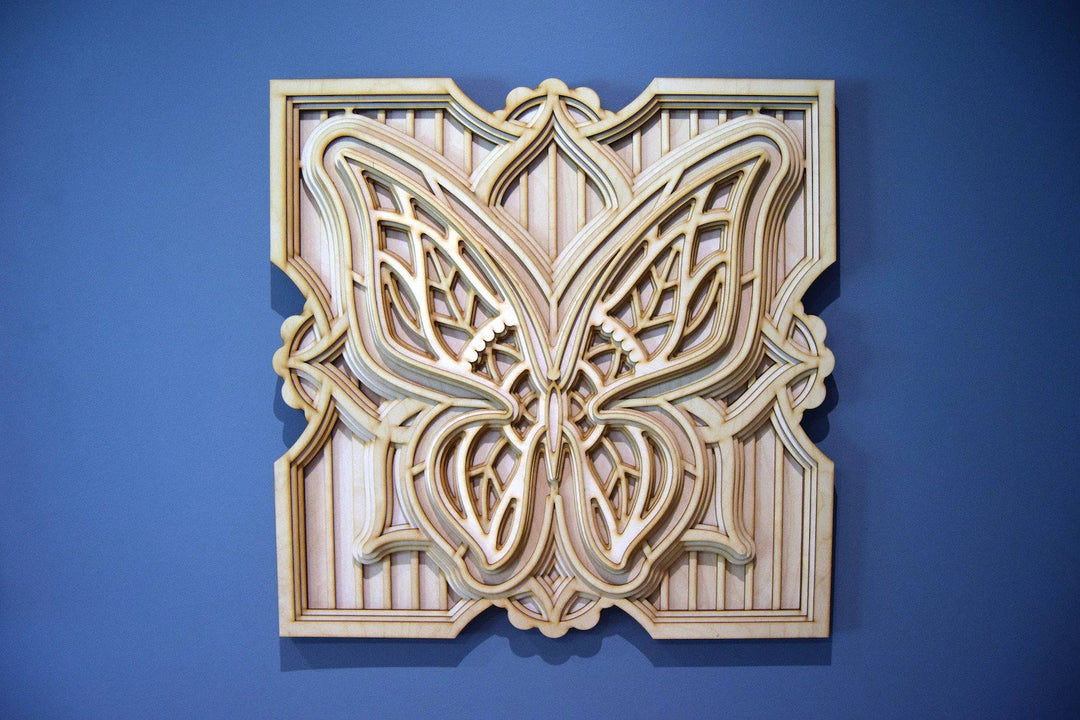 Spiritual butterfly mandala