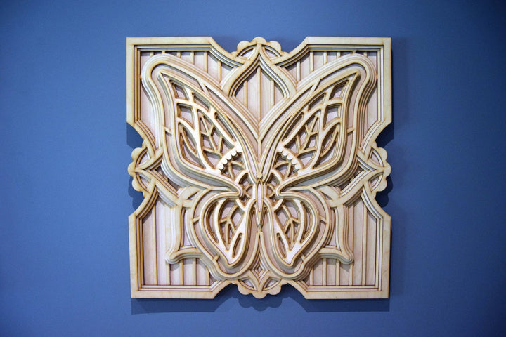 Spiritual butterfly mandala