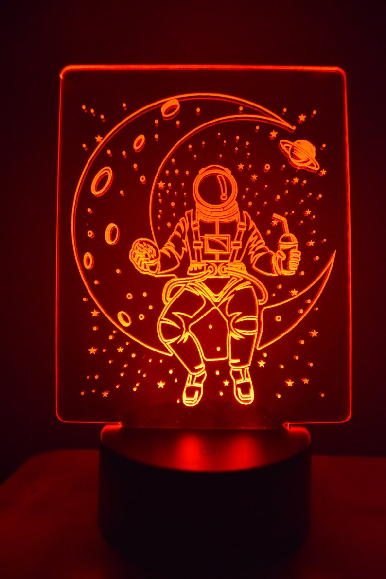 Astronaut LED Night Lamp | RGB 3D Acrylic Moon Light
