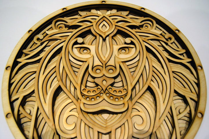 Wooden Lion Mandala